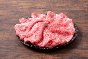 松阪牛の牛肉の皿盛り