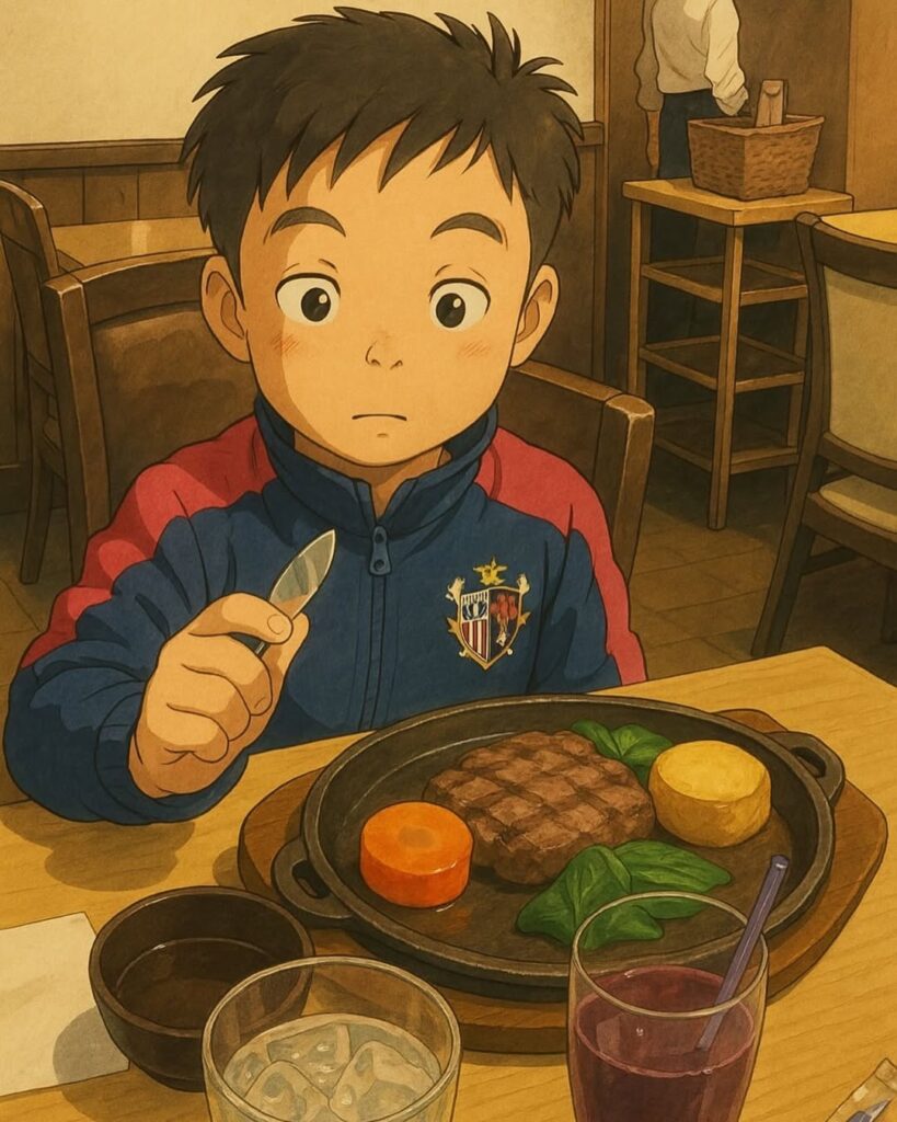 やったぁ！ステーキだ！頑張ったご褒美にオーシャンは嬉しすぎる