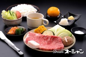 松阪牛サーロインステーキコース200g6,600円(税込)記念日や特別な日にはオーシャンのコースがおすすめ