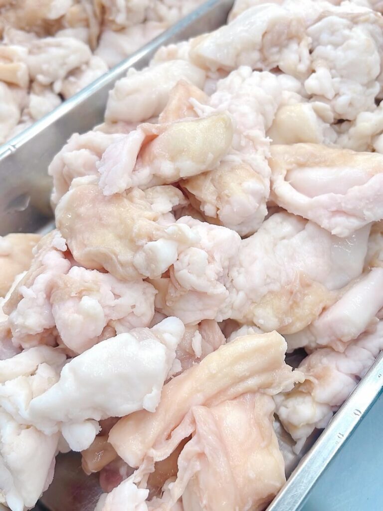 もつ鍋に松阪牛ホルモンが最適!柔らかくプリプリとした食感が特徴